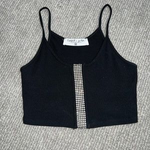 Emma and Sam, black tank, size M